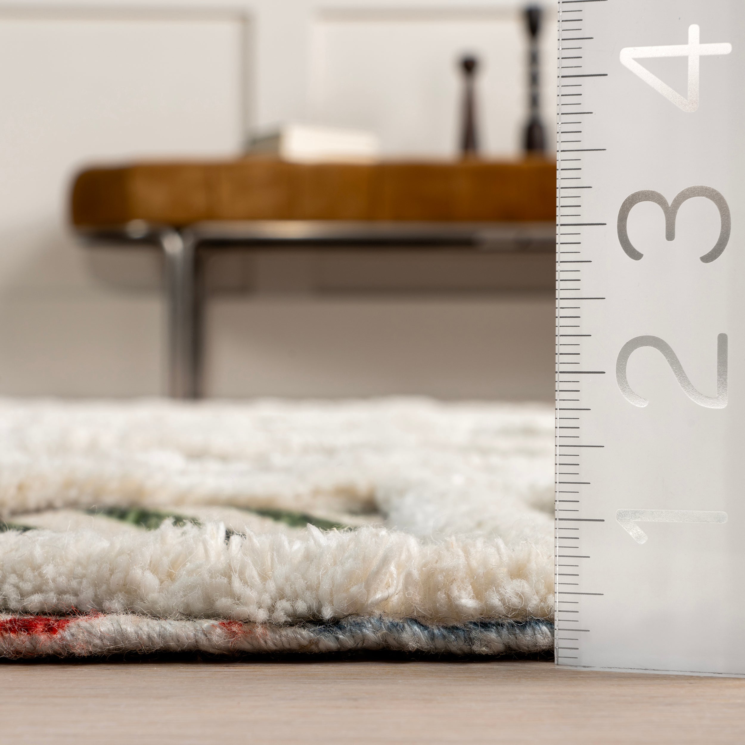 Raleigh High-Low Holiday Geometric Area Rug - Image 3