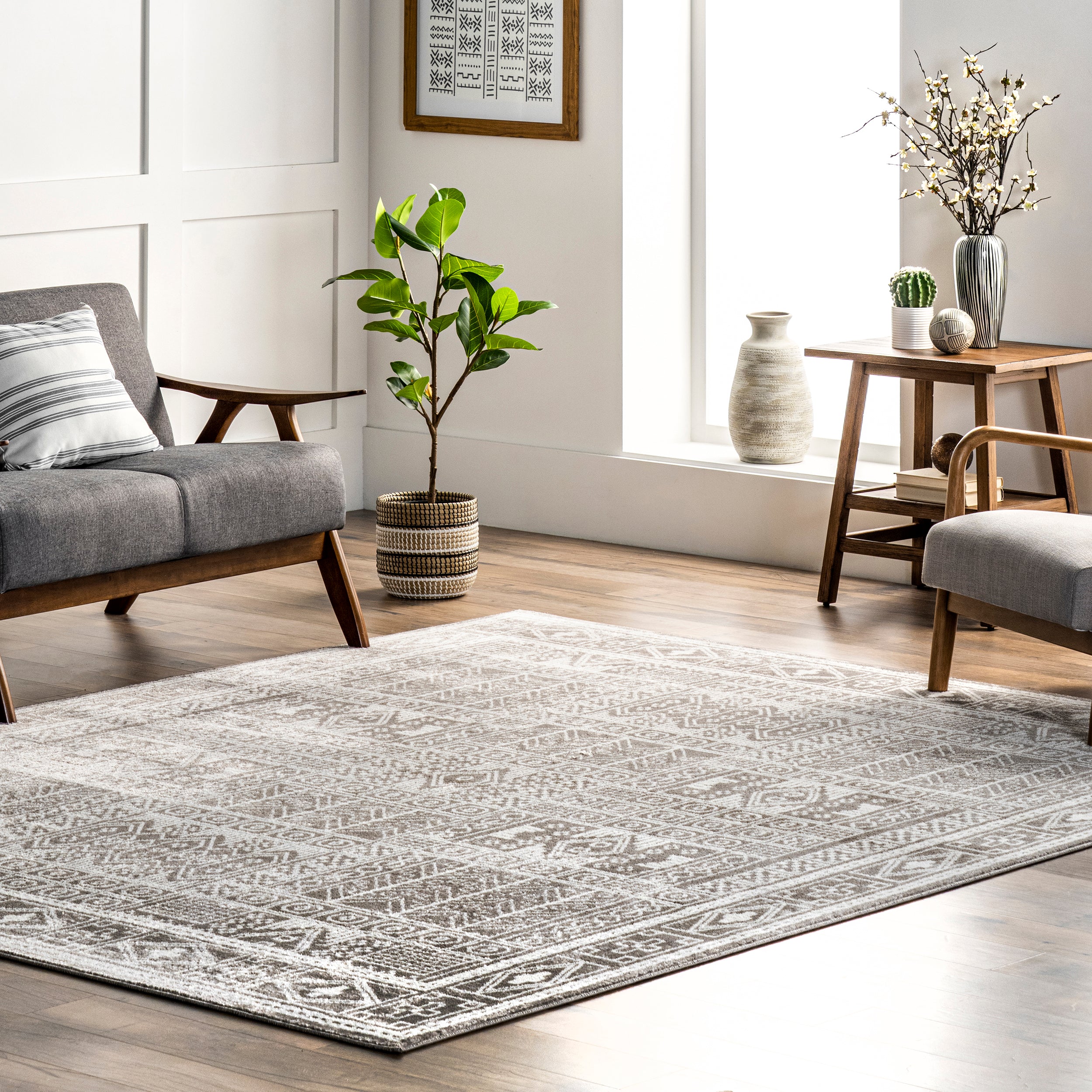 Irene Tribal Panel Area Rug - Image 2