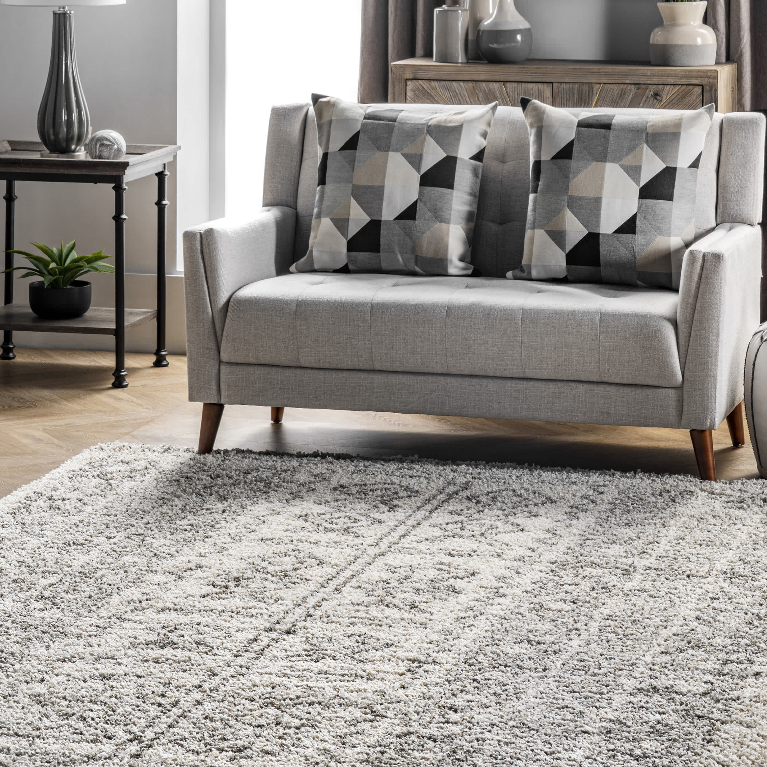 Hurley Tribal Shaggy Area Rug - Image 9