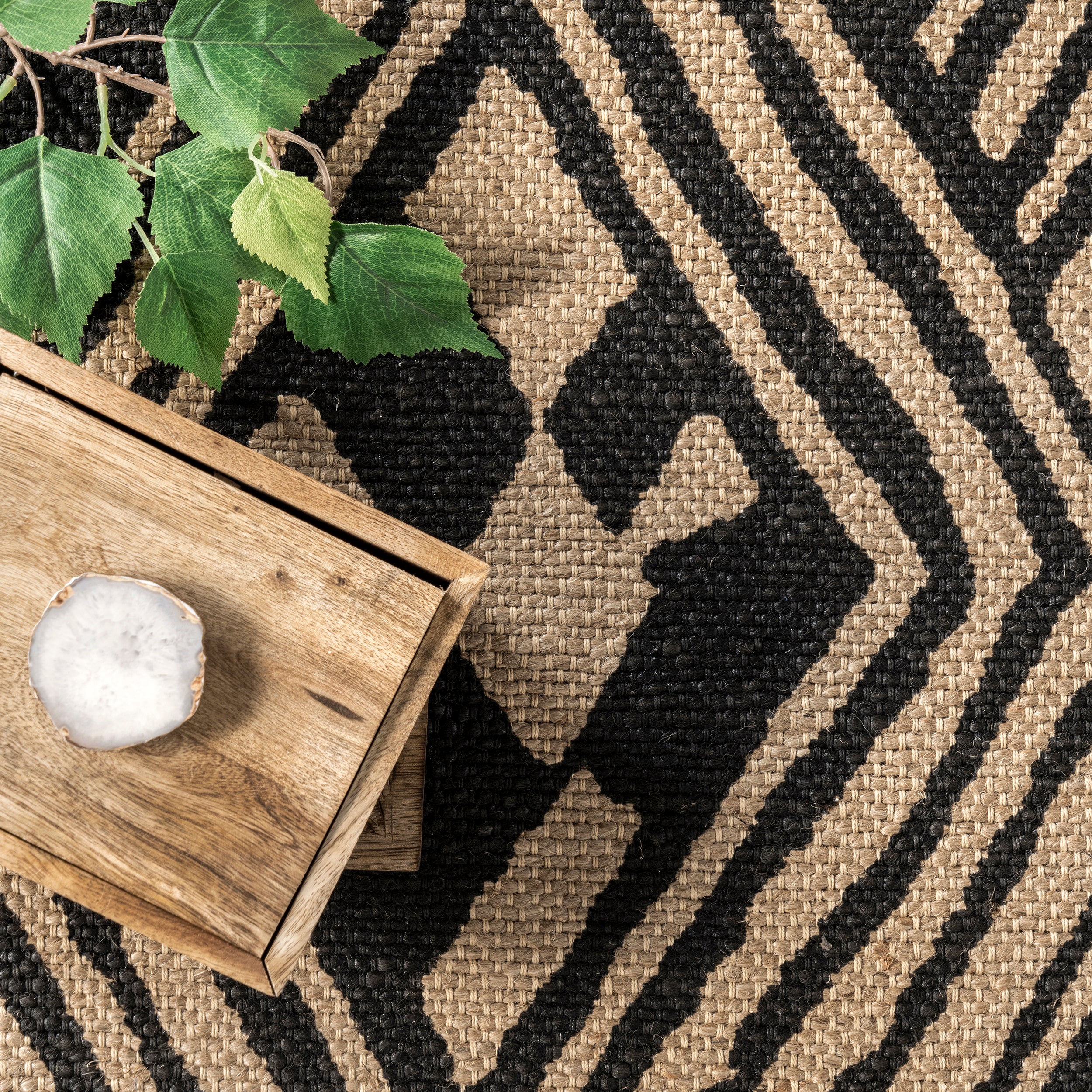 Merissa Tribal Lattice Jute Area Rug - Image 6