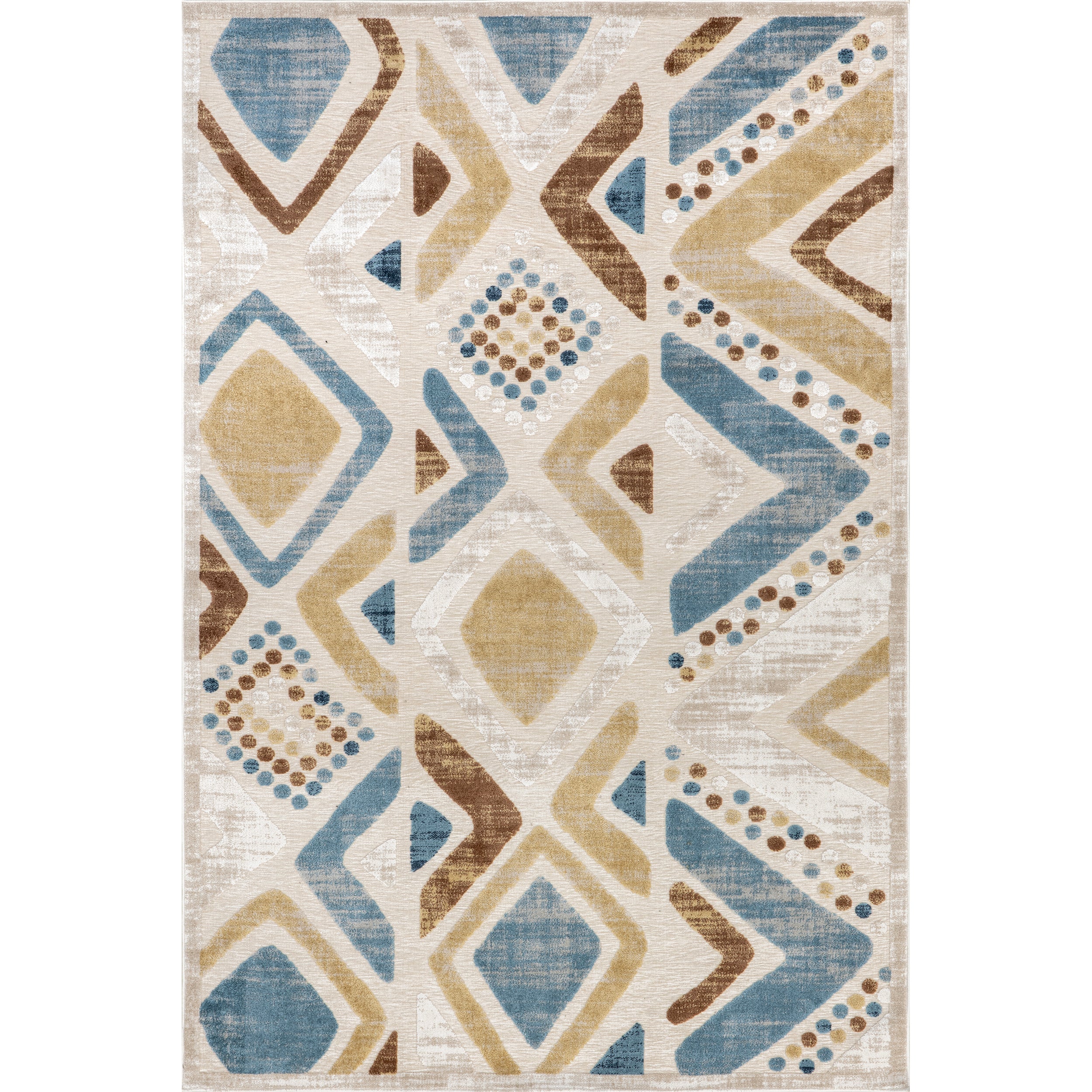 Henley Geometric Machine Washable Area Rug
