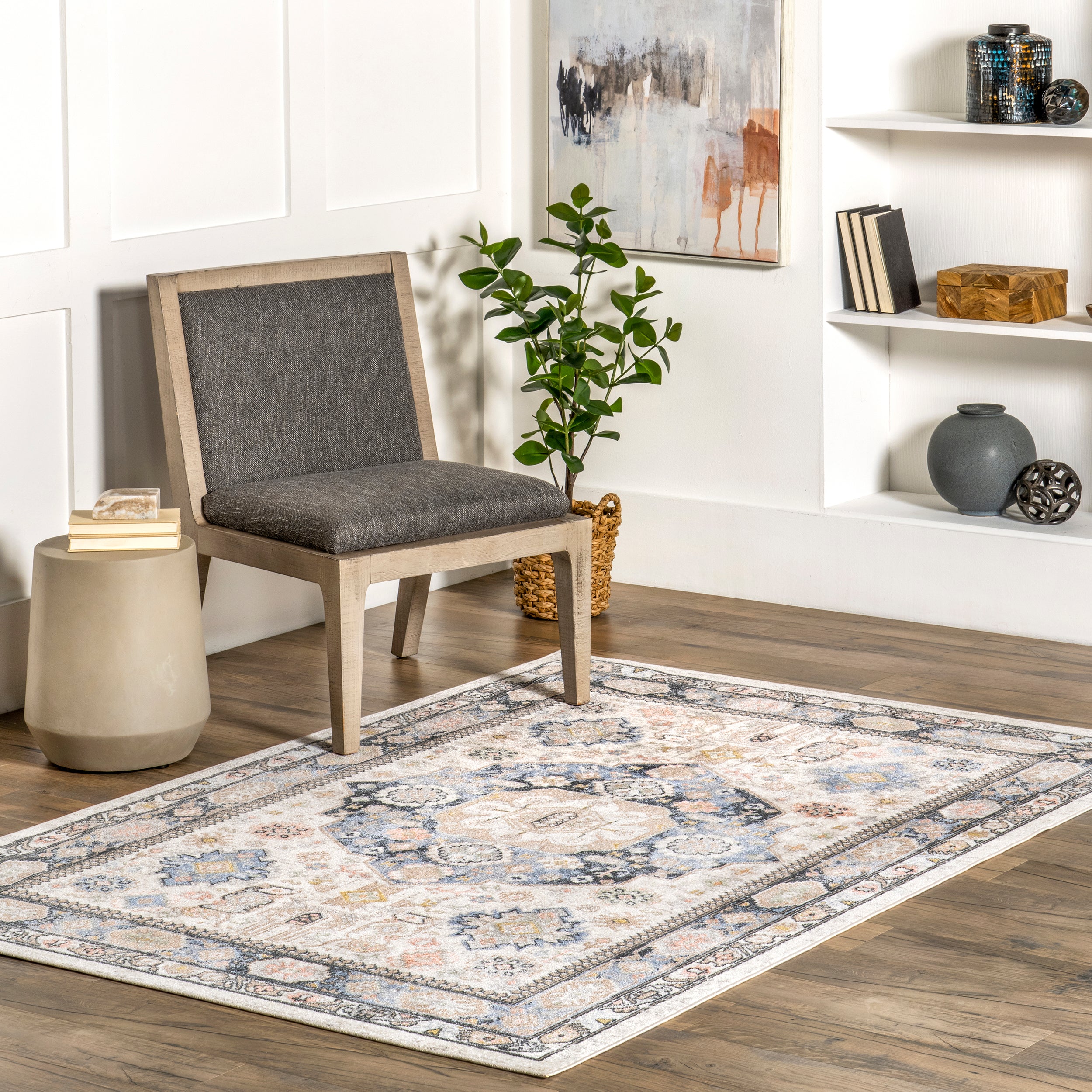Lesia Persian Medallion Machine Washable Area Rug - Image 2