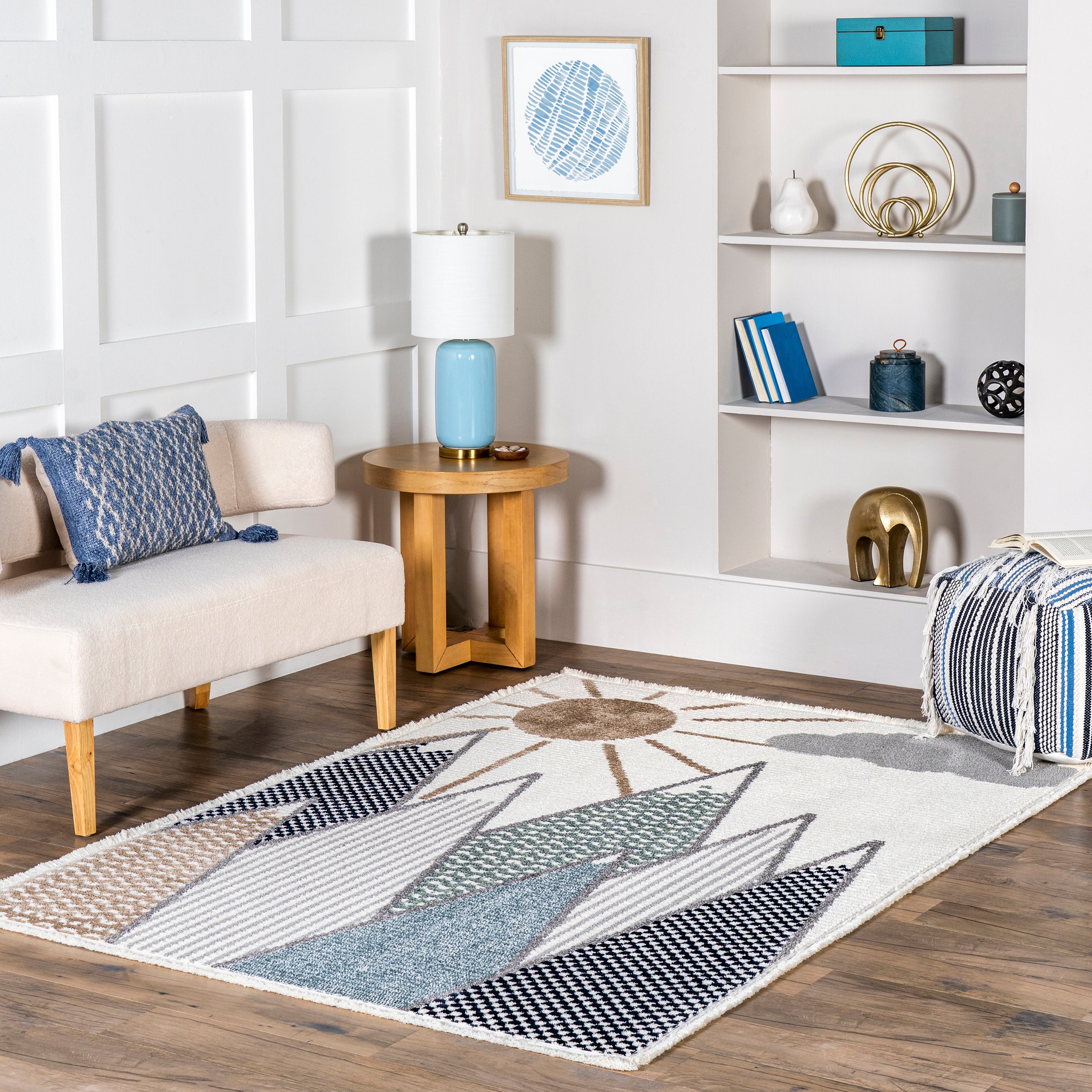 Elsha Rocky Mountains Kids Fringe Area Rug - Image 2
