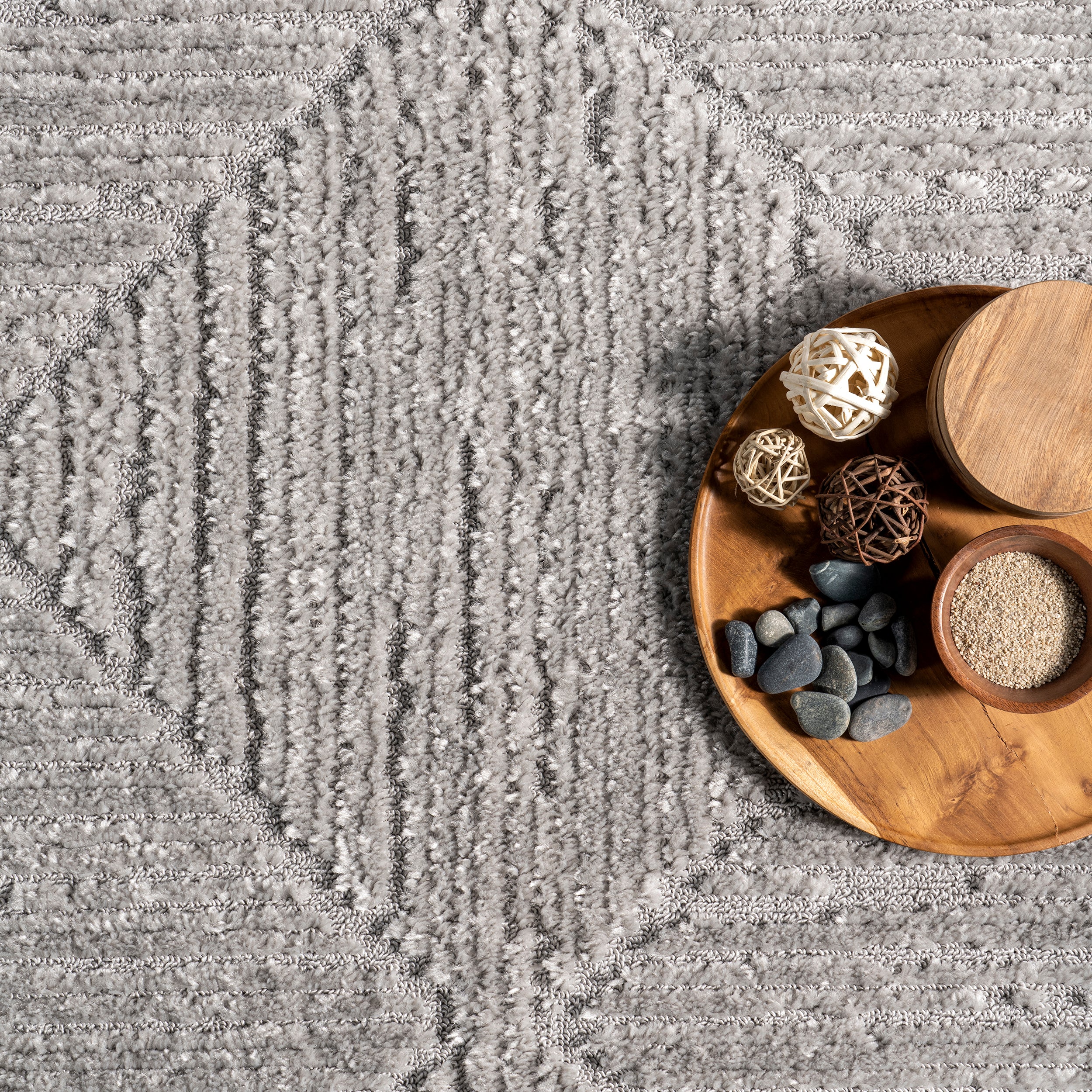 Kerry Textured Geometric Tasseled Area Rug - Image 16