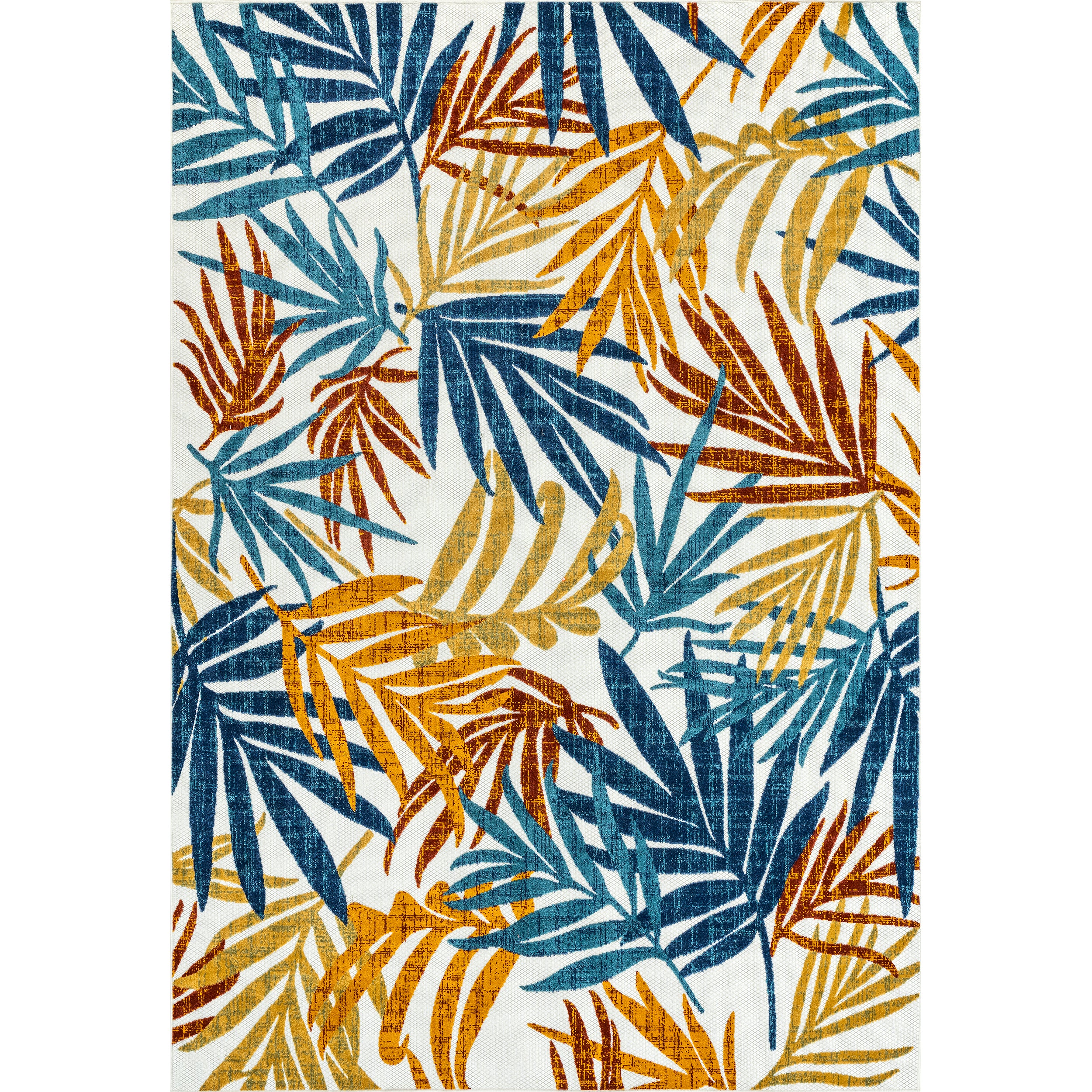 Flor Multi Tropical Leaves Indoor/Outdoor Area Rug