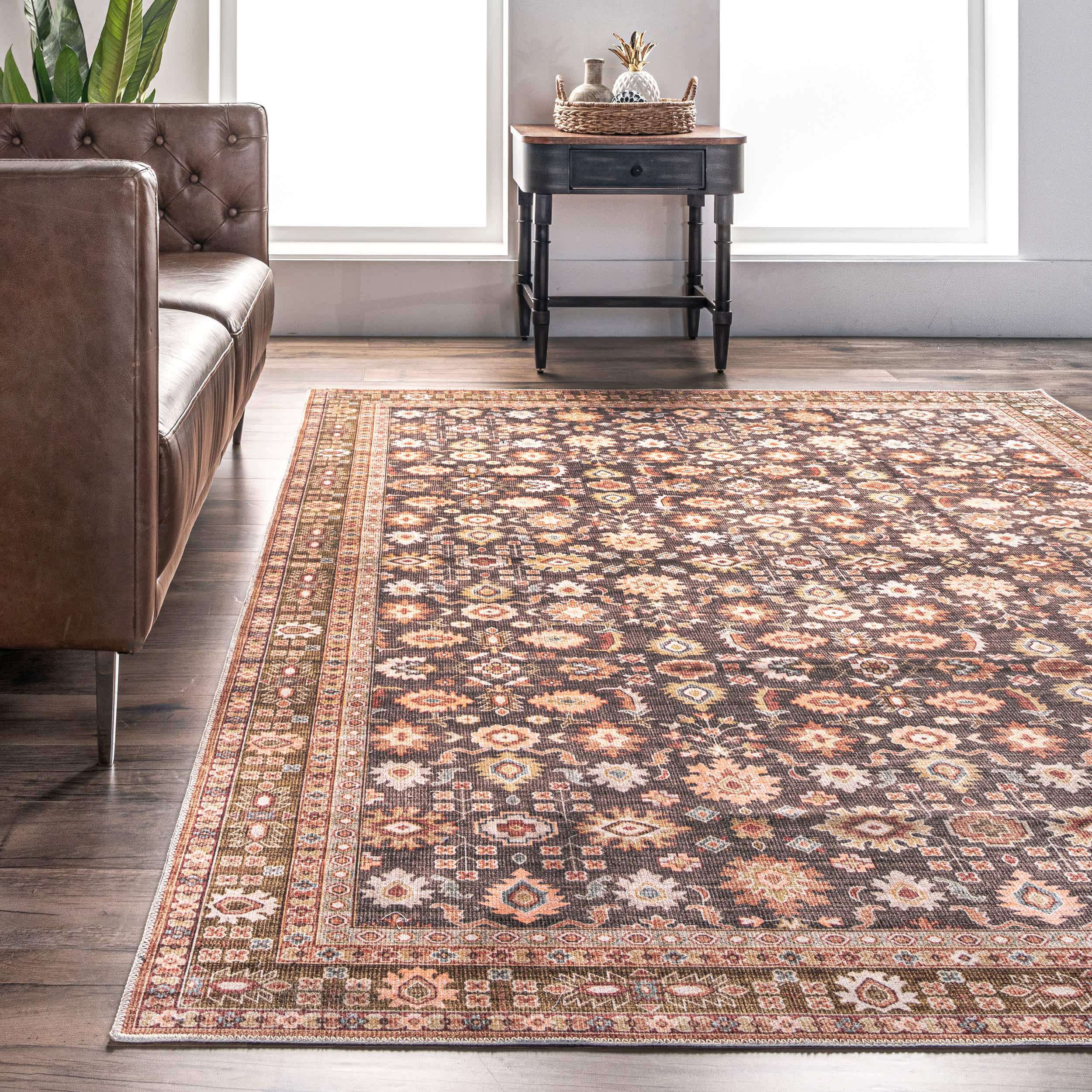 Claire Washable Floral Area Rug - Image 8