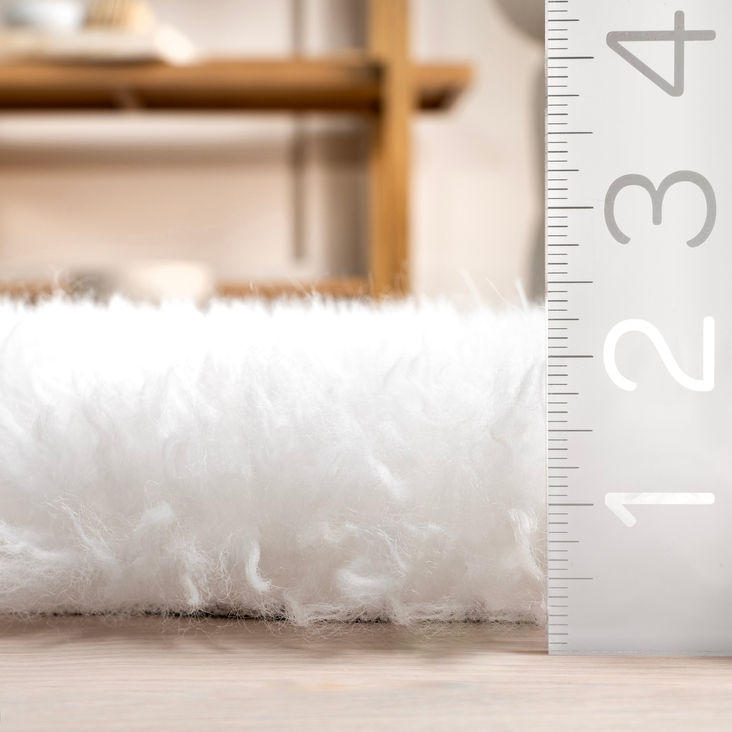 Salome Plush Faux Sheepskin Machine Washable Area Rug - Image 3
