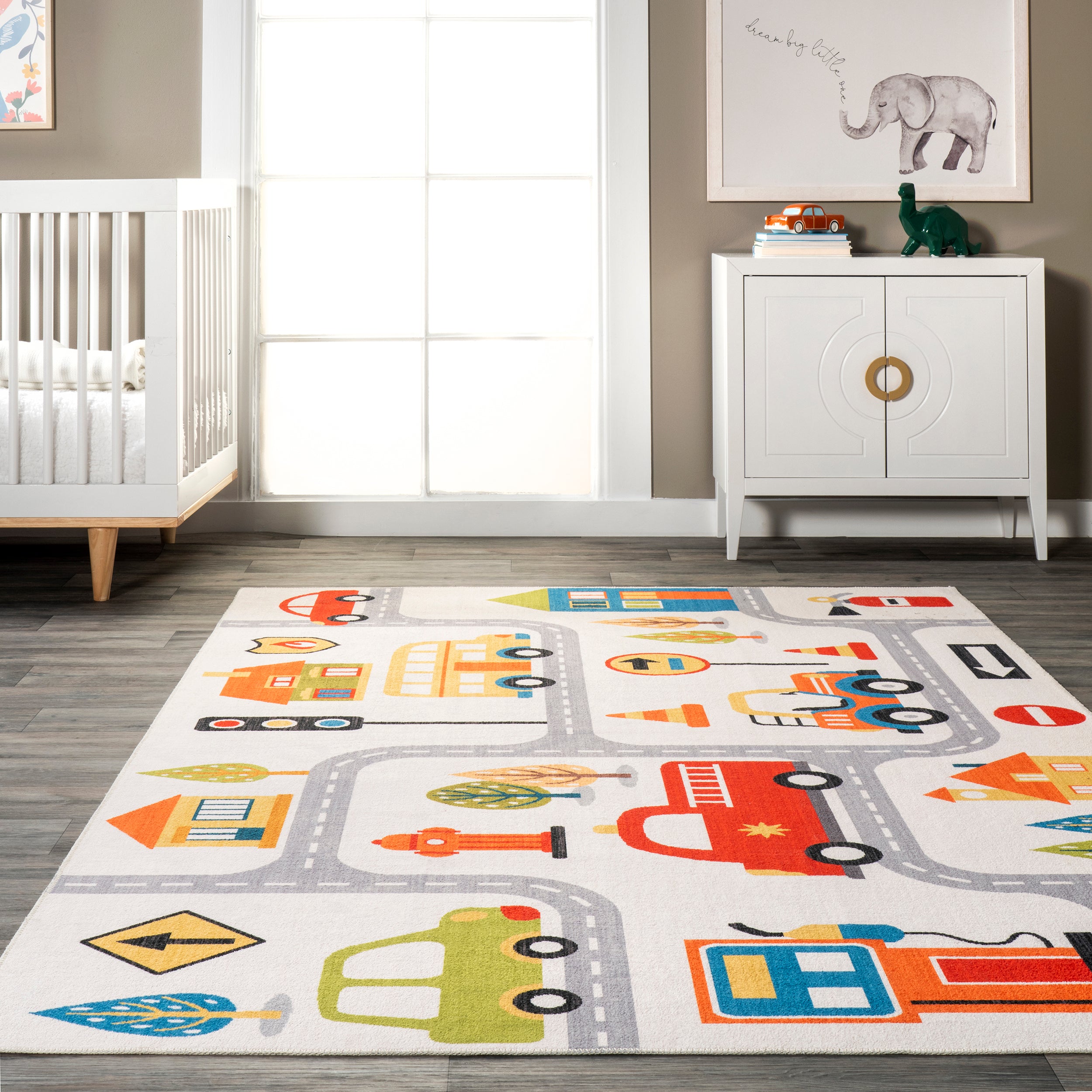 Carmina City Streets Machine Washable Kids Area Rug - Image 8
